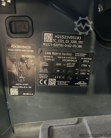 Carretilla elevadora Linde Linde E18PH EVO eléctrica