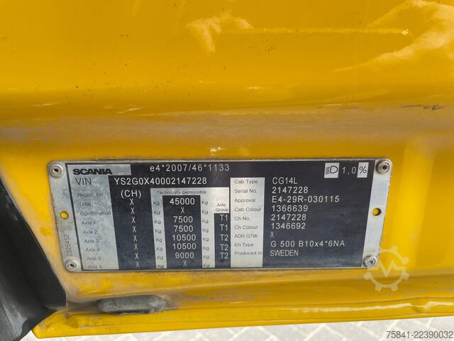 Vehículo de succión Scania G500 G 500 10x4*6 Kolkenzuiger Kaiser AquaStar 2