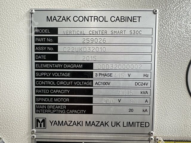 CNC Vertical Machining Centre Mazak Vertical Centre Smart 530C