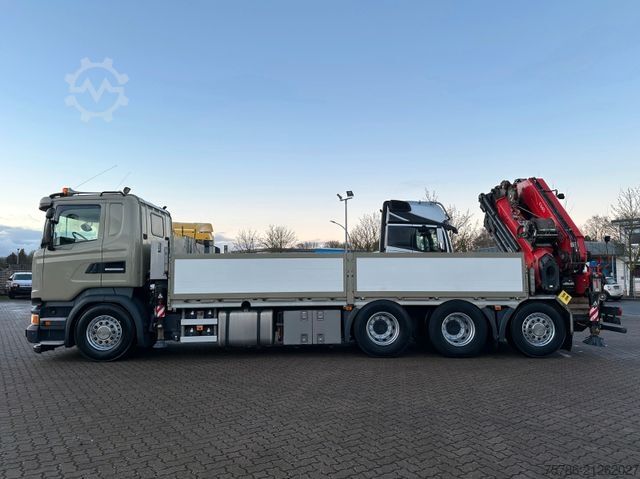 Flatbed truck SCANIA R450 L 8x4 Fassi F 660 RA 2.28 HE/ Winde/ Funk