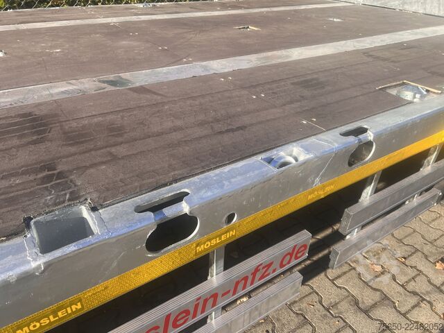 Remorcă deschisă Möslein T 3 Plato 10,5 m  3 Achs Jumbo- Plato- Anhänger 10,50 m, Mega