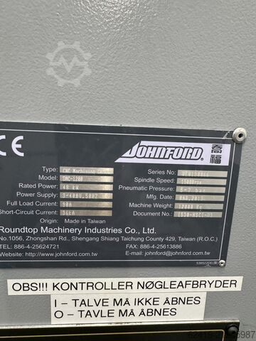 Vertical machining center JOHNFORD DMC-1200