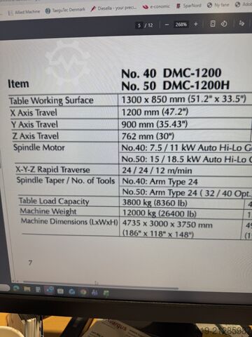 Vertical machining center JOHNFORD DMC-1200