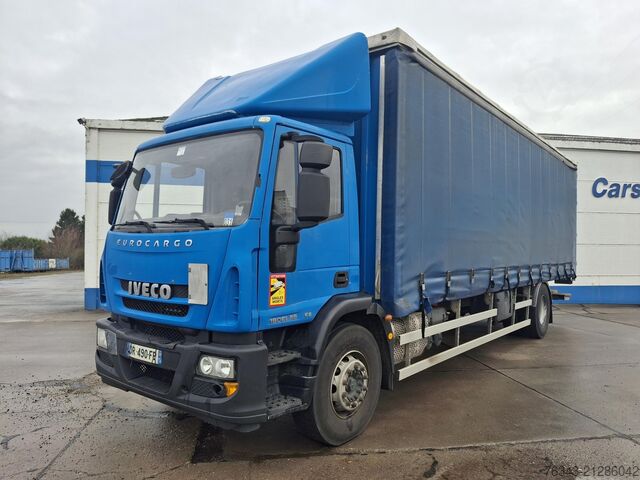 Tenteli düz yataklı kamyon IVECO EUROCARGO ML 190EL28P - E6