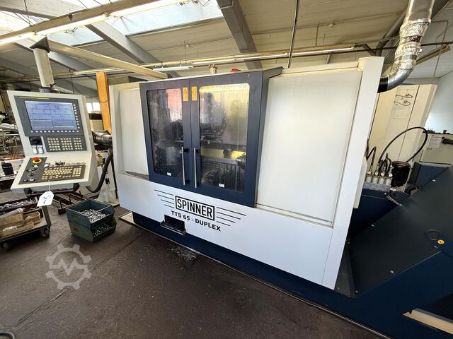 CNC beygja og fræsa miðstöð SPINNER TTS 65 DUPLEX
