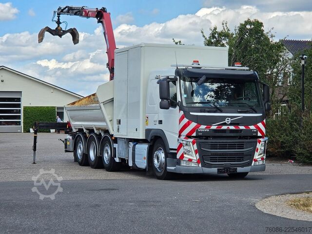 Tippbíll með krana Volvo FM420 2x KRAAN/KIPPER EURO6!!2030 ZERO EMISSIE!...