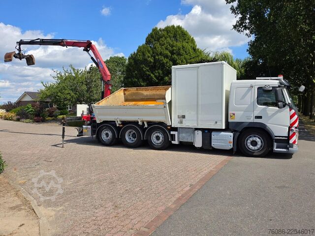 Tippbíll með krana Volvo FM420 2x KRAAN/KIPPER EURO6!!2030 ZERO EMISSIE!...