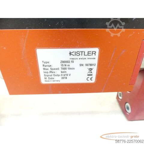 Komponentti  Stöger 9278 Schraubautomat SN: SES003743 mit 2 x Kistler Z90002.15 Sensoren