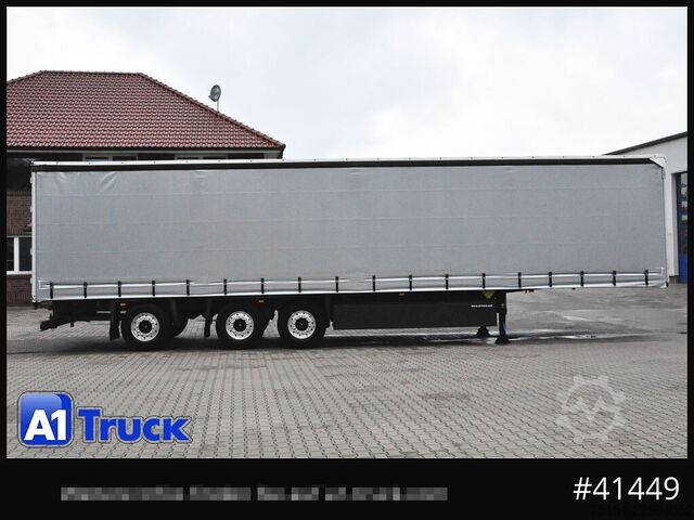 Semirremolque abierto con toldo SCHMITZ SCB S3T, Lenkachse, Staplerhalterung, Alu,
