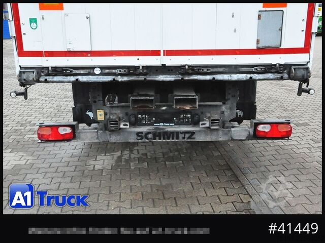 Semirremolque abierto con toldo SCHMITZ SCB S3T, Lenkachse, Staplerhalterung, Alu,