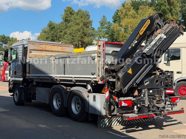 شاحنة قلابة MAN TGX 33.500 6x4 Kipper Kran PK19.001 Funk Greifer
