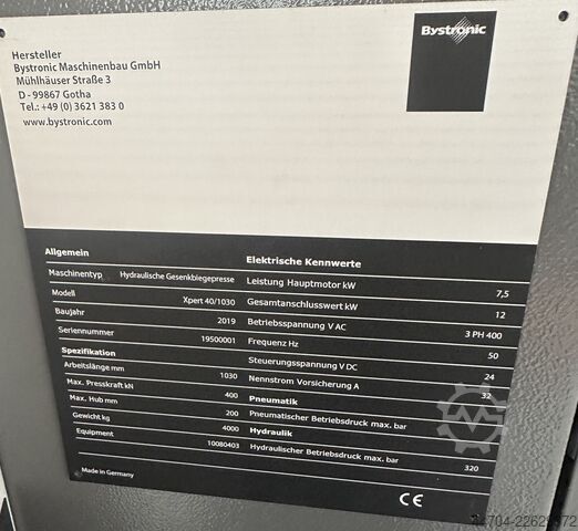 Ohýbačka Bystronic Xpert 40/1030
