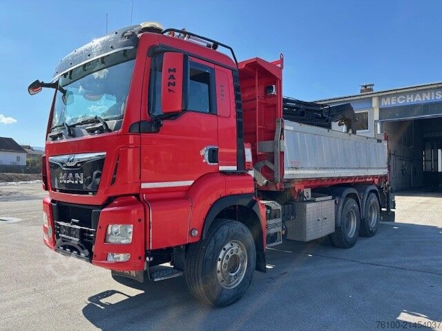 тристранен самосвал MAN TGS 33.500 Kipper+HIAB 232-5