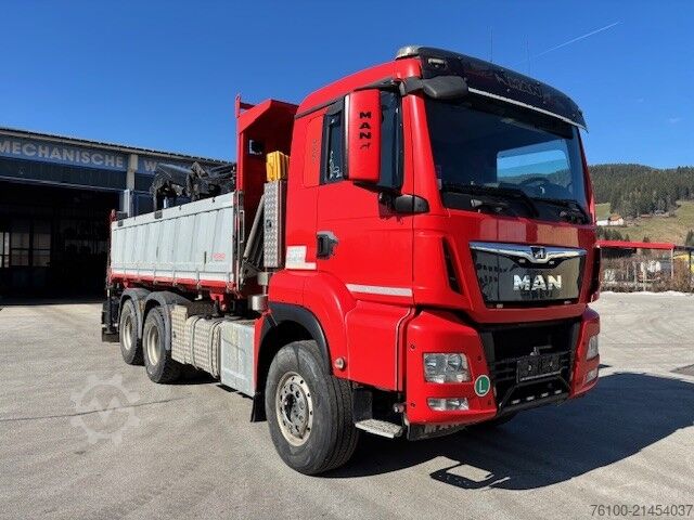 тристранен самосвал MAN TGS 33.500 Kipper+HIAB 232-5