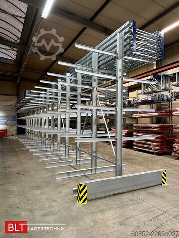  ca. 18,45 lfm Kragarmregal Doppelseitig H:400 cm 500 Kg/Arm
