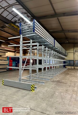  ca. 18,45 lfm Kragarmregal Doppelseitig H:400 cm 500 Kg/Arm