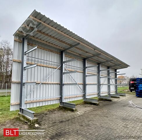  Kragarmregal mit Dach & Rückwand H:400cm Fuß + 3 Ebenen