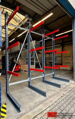 ca. 4 lfm. Kragarmregal H: 400cm ,Fuß +3 650 kg Belastung pro Arm , Langgutregal