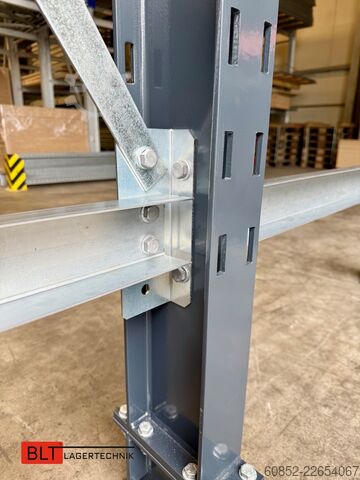  ca. 4 lfm. Kragarmregal H: 400cm ,Fuß +3 650 kg Belastung pro Arm , Langgutregal