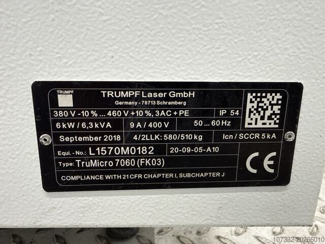 Láser de alto rendimiento Trumpf TruMicro 7060