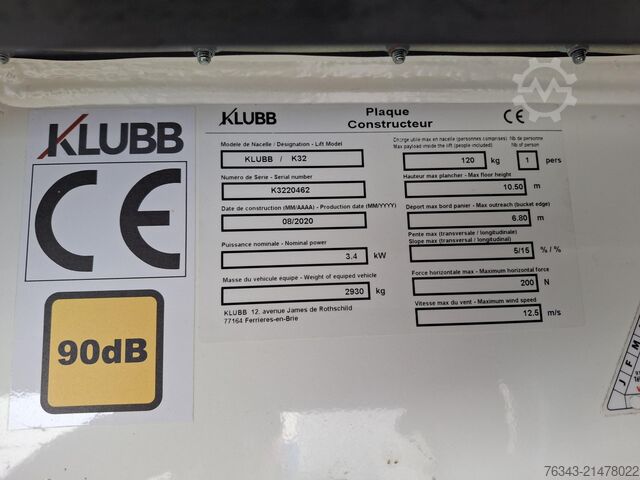 Sàn nâng RENAULT MASTER F3500 2.3 DCI 145 - E6 - NACELLE 12 M