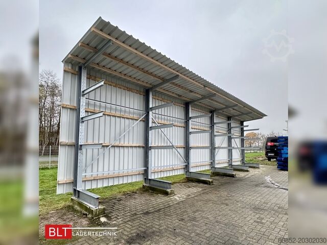 Ραφιέρα Cantilever Kragarmregal mit Dach & Rückwand H:400cm Fuß + 3 Ebenen