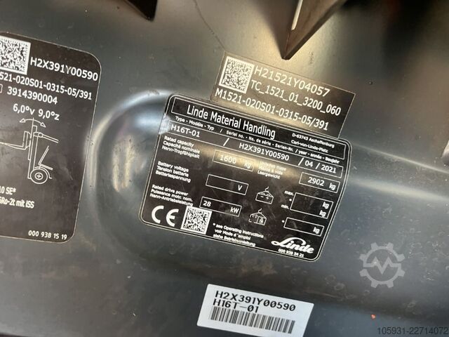 Chariot élévateur GPL Linde H16T-01