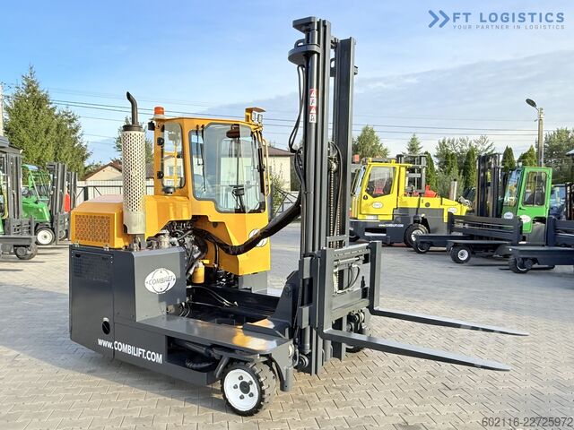 4方向フォークリフト Combilift C3000 GAS DUPLEX 4500 FREE LIFT CABIN