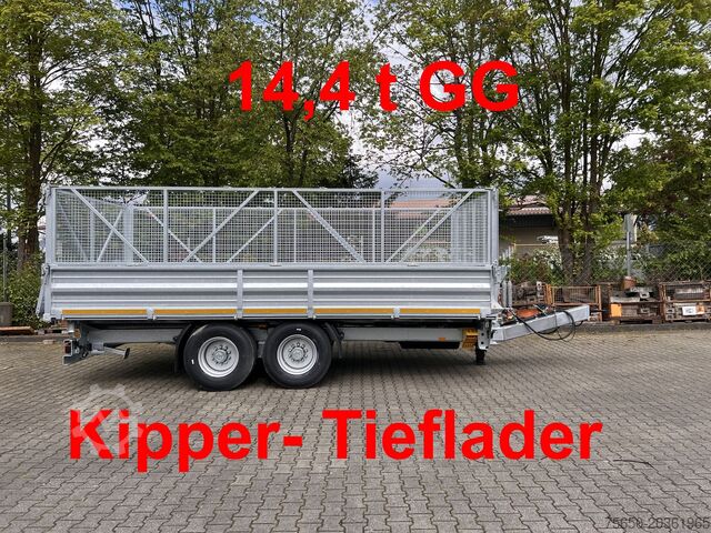 Remorque à benne basculante Möslein TTD 14  5,70 m  14 t Tandem- Kipper Tieflader 5,70 m lang, Breite Reifen-- Neufahrzeug --