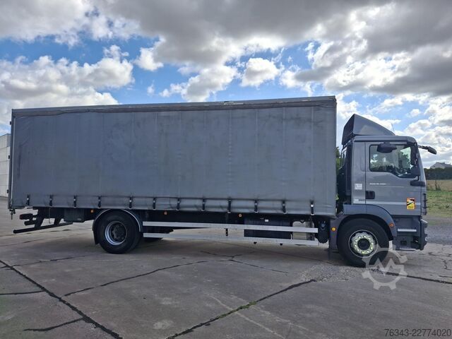 משאית ארגז MAN TGM 18-290 BL  - E6 - RIDEAU A DROITE