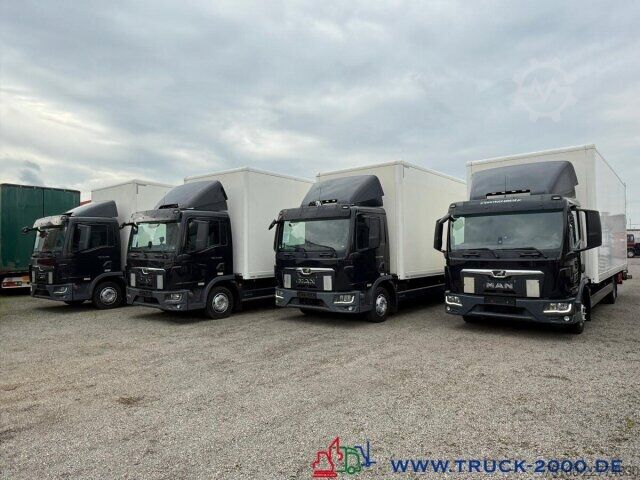 Vrachtwagen met bakwagen MAN TGL 12.250 Koffer 7.20m Ladebordwand1.5t. 1.Hand