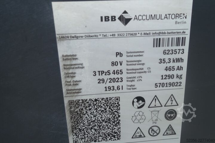 Heftruckaccu IBB STILL 80V 3PzS465 100% Staplerbatterie