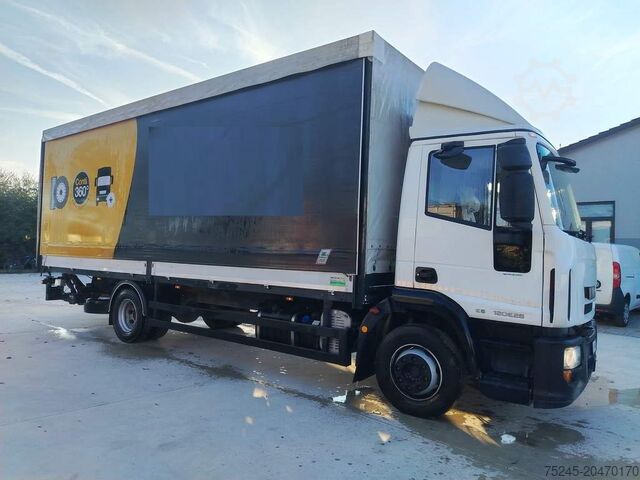 Truck with flatbed and tarpaulin Iveco EUROCARGO ML 120E28
