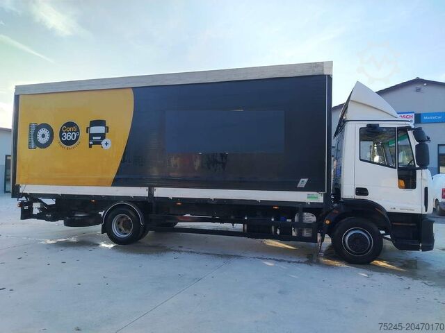 Truck with flatbed and tarpaulin Iveco EUROCARGO ML 120E28