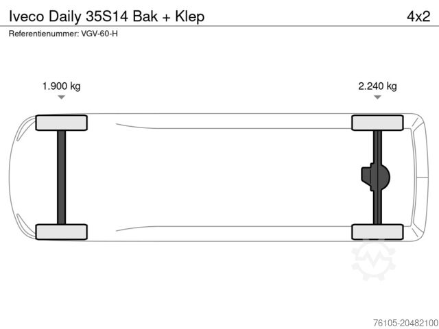 Valixhe Iveco Daily 35S14 Bak + Klep