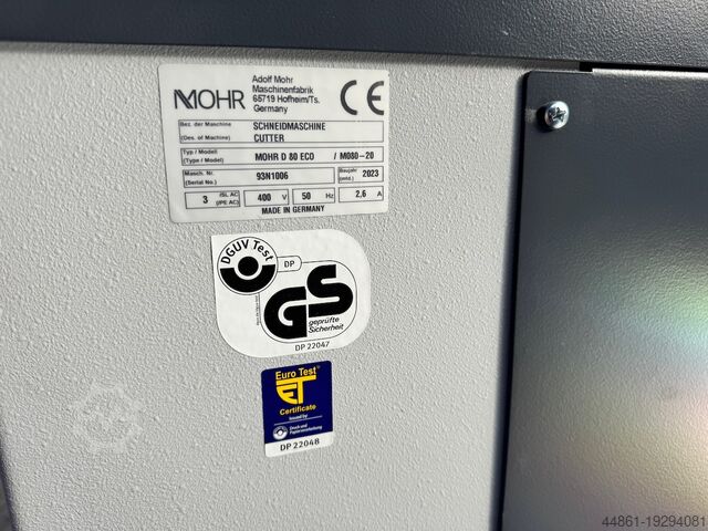 কাগজ কাটার মেশিন Polar Mohr MOHR D80 Eco