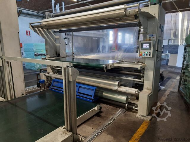 MT film curtain packaging machine Plattenverpackungsanlage für Vliesstoffe 
