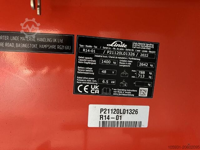 Vysokozdvižný vozík Linde R14-01