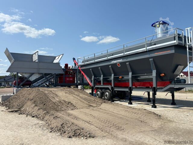 Instalación mezcladora de hormigón Polygonmach mobile 60m3 concrete plant self-erected