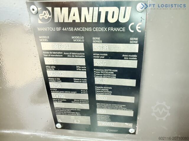 Rough terrain forklift Manitou MSI30 / DIESEL / DUPLEX 3350 / CABIN