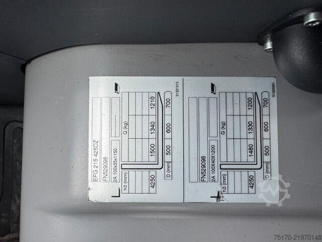 Heftruck Jungheinrich EFG 215 / Triplex: 4.25m! / SS / nur 2.819h!