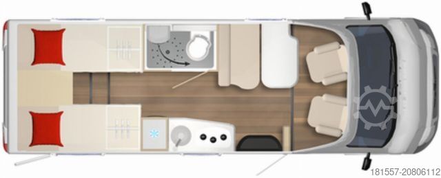 Puoliksi integroitu matkailuauto BÜRSTNER Delfin IT 690 G Klima, AHK, SAT/TV, Navi,Markise