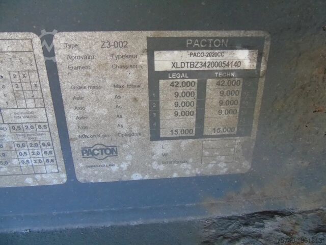 Refrigerated/frozen transport Pacton 3x SAF + carrier vector 1800 + lift