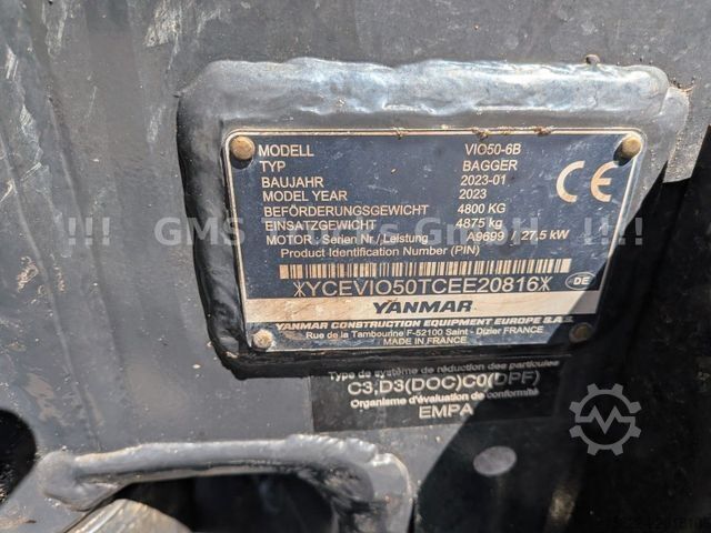 รถขุดขนาดเล็ก YANMAR VIO 50 - 6B / POWERTILT / 3 Löffel / D-Masch