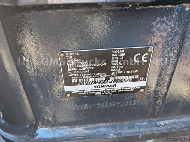 รถขุดขนาดเล็ก YANMAR VIO 33 - 6 / POWERTILT / 3 Löffel / D-Maschine