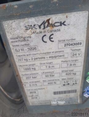 Skæralyfta Skyjack SJ III 3226 Elektro 9,90 m