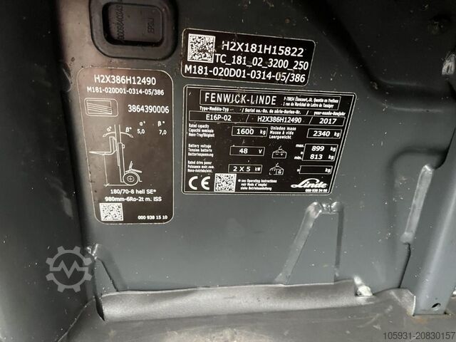 Električni viljuškar za 4 točka Linde E16P-02