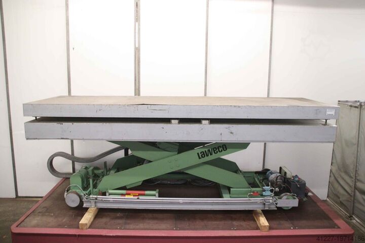 Saksinostopöytä punnitusyksiköllä LAWECO Traglast 2000 kg  4000 x 1420 mm