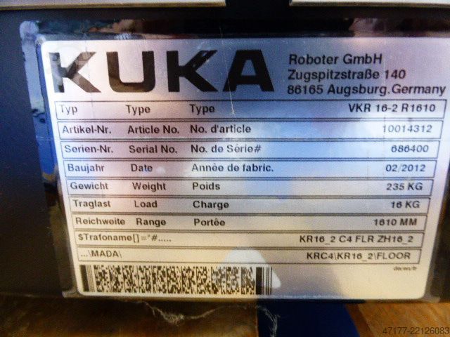 Robot s upravljačkom jedinicom i smartPAD-om Kuka VKR 16-2 R1610 + VKRC4-SC5