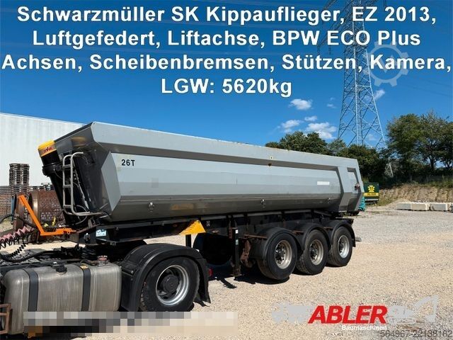 Gjysmë rimorkio për hedhje materiale SCHWARZMÜLLER SK Kippauflieger Liftachse